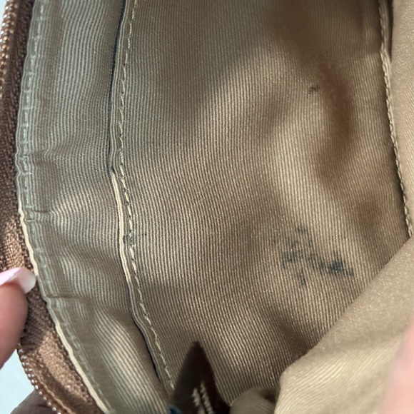 Coach Multicolor Patchwork Wristlet with Tan Leather Strap - Picture 7 of 11